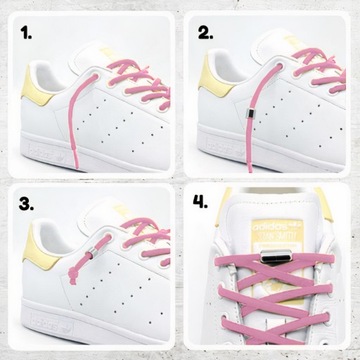 Шнурки ELASTIC без завязок, розовые