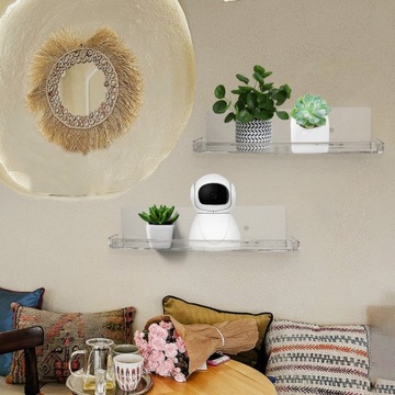 2 акриловых плавающих настенных полки для настенного монтажа