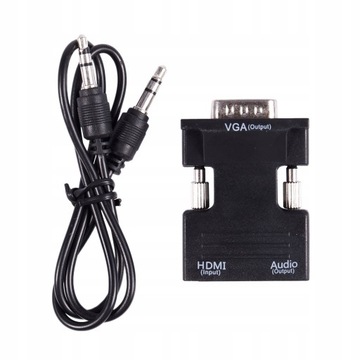do VGA męski z adapterem kabel konwertera wyjścia