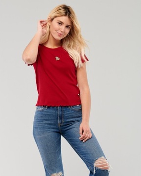 HOLLISTER by Abercrombie T-shirt Koszulka Kwiaty S