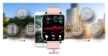 ЖЕНСКИЕ СМАРТ-ЧАСЫ GIEWONT GW230-1 РОЗОВОЕ ЗОЛОТО BT CALL