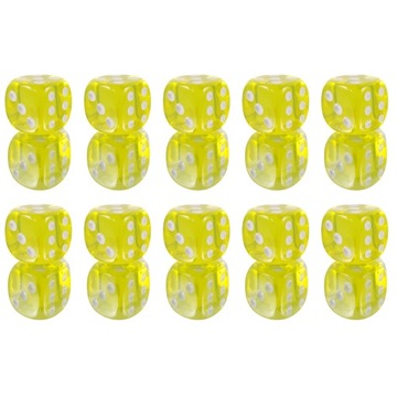 ZESTAW 10 KOSTEK K6 RPG MAGICZNY PROMIEŃ 1,6 CM