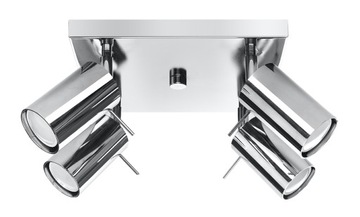 NOWOCZESNA LAMPA PLAFON CRUZIO 4 CHROM