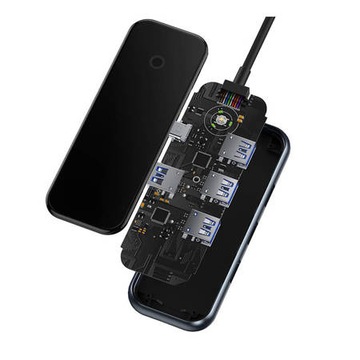 ПОРТАТИВНЫЙ АДАПТЕР-ХАБ BASEUS USB-C 4IN1 4X USB-A 3.0 500 МБ/С OTG PLUG&PLAY
