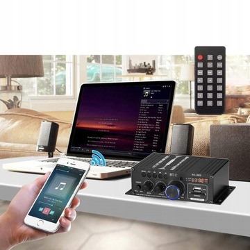 АВТОМОБИЛЬНЫЙ УСИЛИТЕЛЬ BLUETOOTH 800 Вт, пульт дистанционного управления