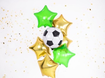 Balon foliowy PIŁKA NOŻNA kula 40 cm na HEL na urodziny dla dzieci