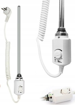 GRZAŁKA DO GRZEJNIKA ŁAZIENKOWEGO BIAŁA 1200W GWARANT