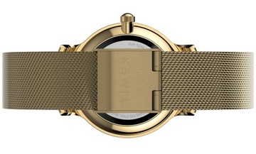 Zegarek damski złoty na bransolecie TIMEX elegancki modny + bransoletka