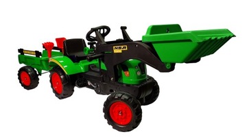 Traktor na pedały z ładowaczem i przyczepą PROMO
