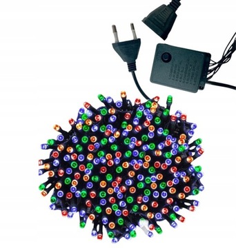 Рождественские елочные гирлянды 200 светодиодов НАРУЖНЫЕ И ВНУТРЕННИЕ ЦВЕТНЫЕ МУЛЬТИ