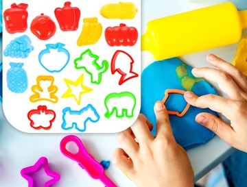 ПЛАСТИКОВОЕ ТЕСТО ТЕСТО 4 ЧАШКИ ПРИНАДЛЕЖНОСТИ ПЛАСТИКОВОЕ ТЕСТО ТЕСТО