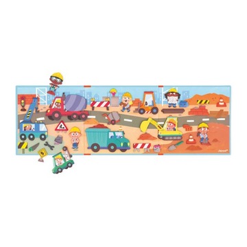 Магнитный пазл Строительная площадка Magneti'stories 3+ Janod Magnets