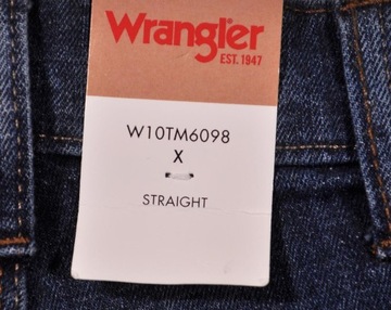 WRANGLER spodnie REGULAR blue DARK STONE jeans STRAIGHT _ W31 L30