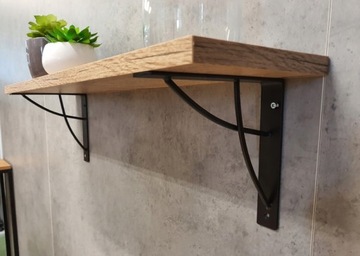 Полка подвесная настенная лофт индустриальный дуб ремесло 82