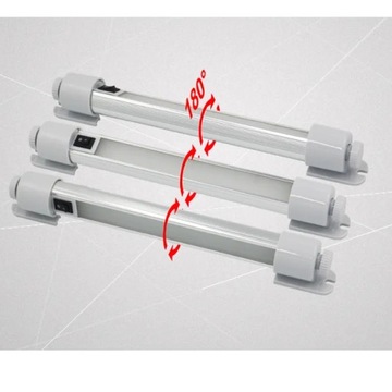 24 светодиодных вращающихся фонаря с выключателем на прицепе, длина 42 см, 12 В, 24 В, TIR BUS