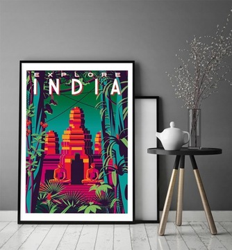 КАРТИНА-ПОСТЕР В РАМКЕ 33х43 см Индия P1271