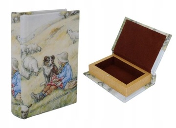 SZKATUŁKI Szkatułka KSIĄŻKA JEDWAB PASTERZ prezent