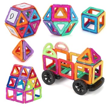 Bloków Magnetycznych Zamku dla Dzieci Zabawki Edukacyjne Kolorowy 105 sztuk