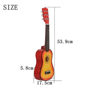 Портативная струнная акустическая гитара, 21 дюйм,