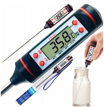 TERMOMETR KUCHENNY CYFROWY LCD SONDA MIĘSA WINA