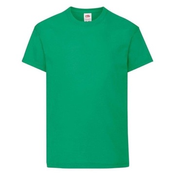 T-shirt dziecięcy Fruit of the loom bawełna ORIGINAL zieleń kel rozmiar 128