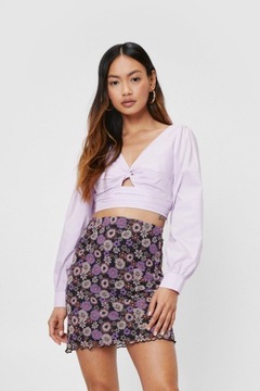 5B 79 NASTY GAL BLUZKA LILIOWA CROP TOP 34