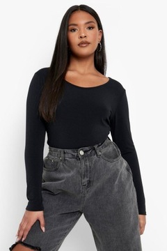 KC91312 *BOOHOO CZARNE KLASYCZNE BODY 3XL