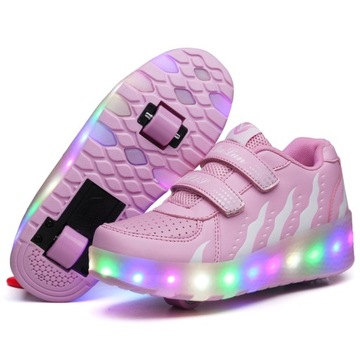 SWIECACE BUTOROLKI BUTY Z ROLKAMI LED ROLKI WROTKI