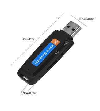 Pendrive ukryty dyktafon do nagrywania podsłuchiwania podsłuch nasłuch