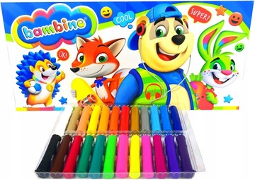 ШКОЛЬНЫЙ ПЛАСТИКИН 24 цвета + КОД - BAMBINO