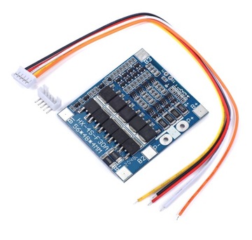 Balanser BMS LiFePO4 4S 12,8V 14,8V wyjście 30A prąd balansowania 58mA 0064