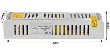 Модульный блок питания для светодиодных лент SLIM 12,5А 150Вт 12В