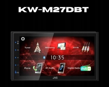 JVC KW-M27DBT DAB+ BT AUX MP3 IPHONE USB mirroring radioodtwarzacz 2-din