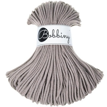 Sznurek makrama Bobbiny 3mm pleciony bawełniany z rdzeniem PERŁOWY