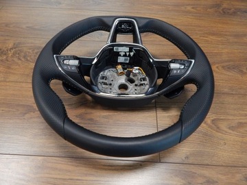 Skoda Octavia IV Kodiaq Karoq - kierownica grzana łopatki DSG 5E3 biała nić