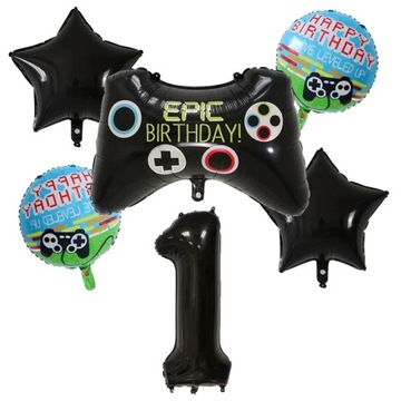6 шт., геймпад для мальчиков, игровые фольгированные гелиевые шары