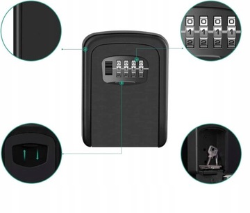 МЕТАЛЛИЧЕСКИЙ ЯЩИК КЛЮЧЕВОЙ СЕЙФ ВНЕШНЯЯ КОМБИНАЦИЯ КАССЕТА ПЕРЕМЕННЫЙ КОД