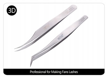 Профессиональный пинцет для макияжа ресниц 3D Volum