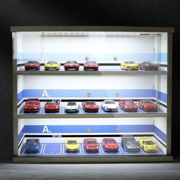 Парковка 1/64 Модель парковки Синий Белый