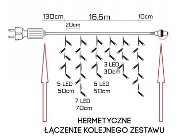 ICILES CURTAIN 500 LED 18M НАРУЖНЫЕ ЛАМПЫ IP44 ГИРЛАНД / Снеговик Деда Мороза