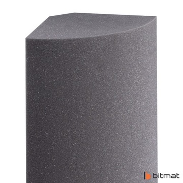 ОВАЛЬНАЯ АКУСТИЧЕСКАЯ БАССОВАЯ ЛОВУШКА 17 X 20 X 100 СМ, четвертькруглый поглотитель