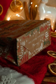 Элегантные бумажные СУМКИ с Рождественским ПРИНТОМ ДЛЯ УПАКОВКИ ПОДАРКОВ