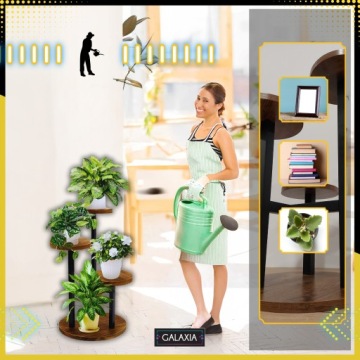 Стойка для цветов Растения Металлическая Деревянная Лофт