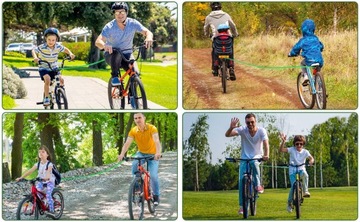 ВЕЛОСИПЕДНЫЙ БУКСИРОВКА САМОВМАТИВАЮЩИЙСЯ ТРОС ДЛЯ ДЕТСКОГО ВЕЛОСИПЕДА 2,5м