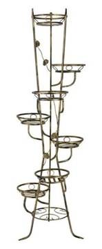 KWIETNIK METALOWY STOJAK NA 7 KWIATY KUTY 192CM 68