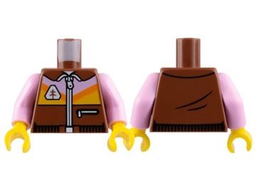 LEGO Minifigurka Tors Kurtka 973pb5016c01 Brązowa