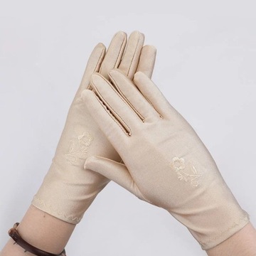 Lightweight Spring Stretchy Fingertip Touchscreen Gloves Sun Protection Tre