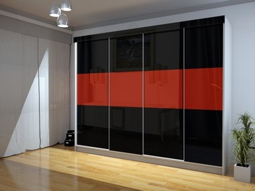 SZAFA PRZESUWNA 4 DRZWIOWA POŁYSK 380X240 PŁYTA 22