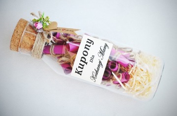 УНИКАЛЬНЫЙ ПОДАРОК ​​ДЛЯ МАМЫ КРАСИВАЯ Бутылка КУПОНЫ
