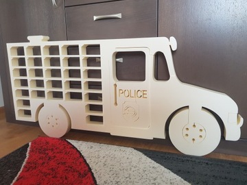 POLICJA na samochodziki Półka na resoraki